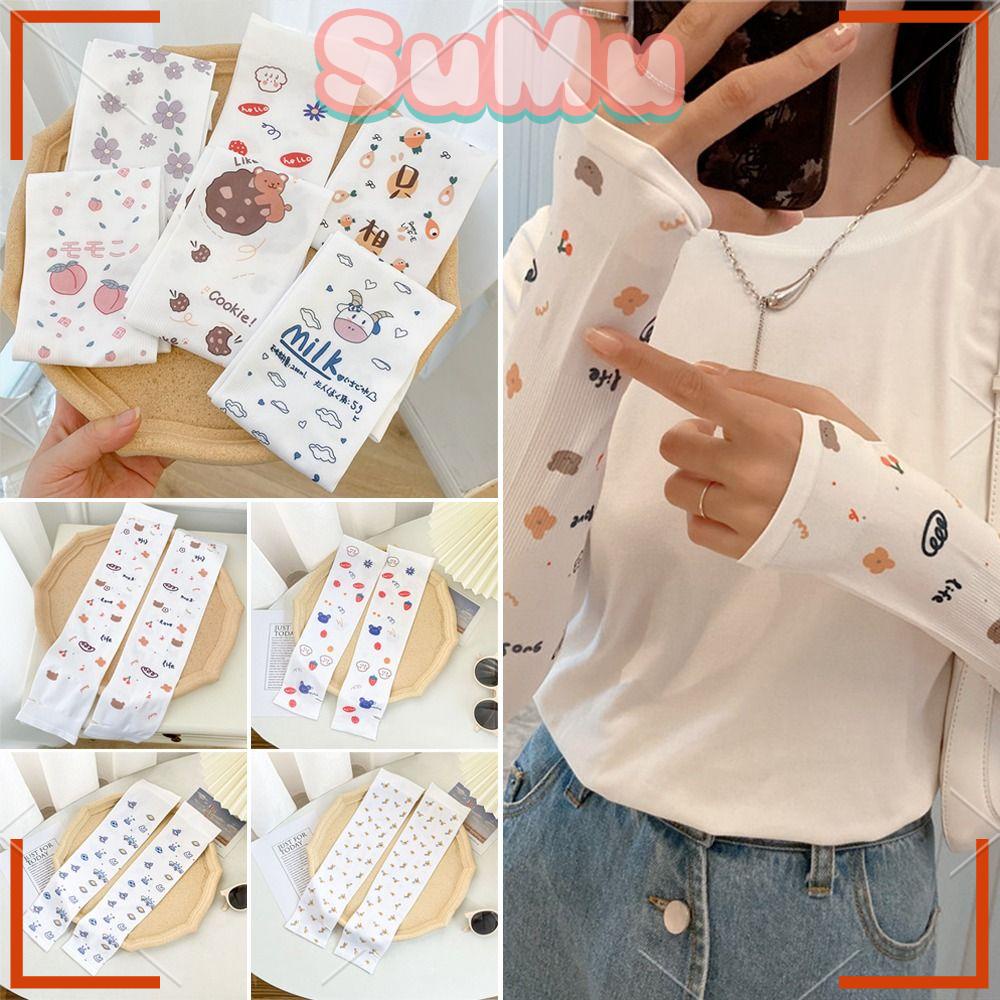 SUMU Găng Tay Co Giãn Thoáng Khí Bảo Vệ Cánh Tay Khi Lái Xe