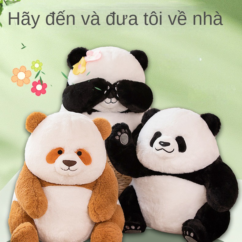 Gấu Trúc Nhồi Bông Màu Trắng Đen Dễ Thương