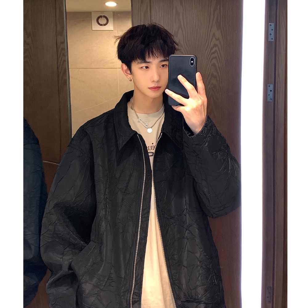 Áo Khoác Nam Xếp Ly Phong Cách Đường Phố Baroque Cao Cấp