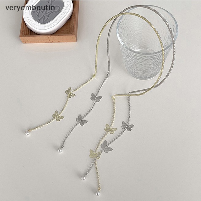 Băng Đô Cài Tóc Co Giãn Chống Trượt Đính Hạt Ngọc Trai / Bướm Dành Cho Cô Dâu / Tiệc Cưới