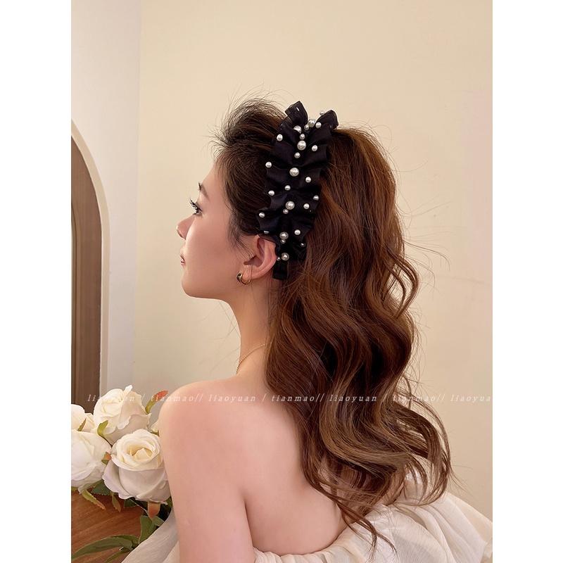 Băng Đô Cài Tóc Đính Ngọc Trai Cao Cấp Phong Cách Mới 2023