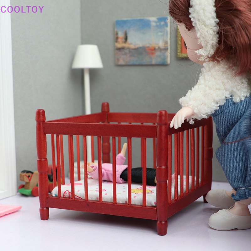 Mô Hình Nôi Em Bé Trang Trí Nhà Búp Bê Tỉ Lệ 1: 12