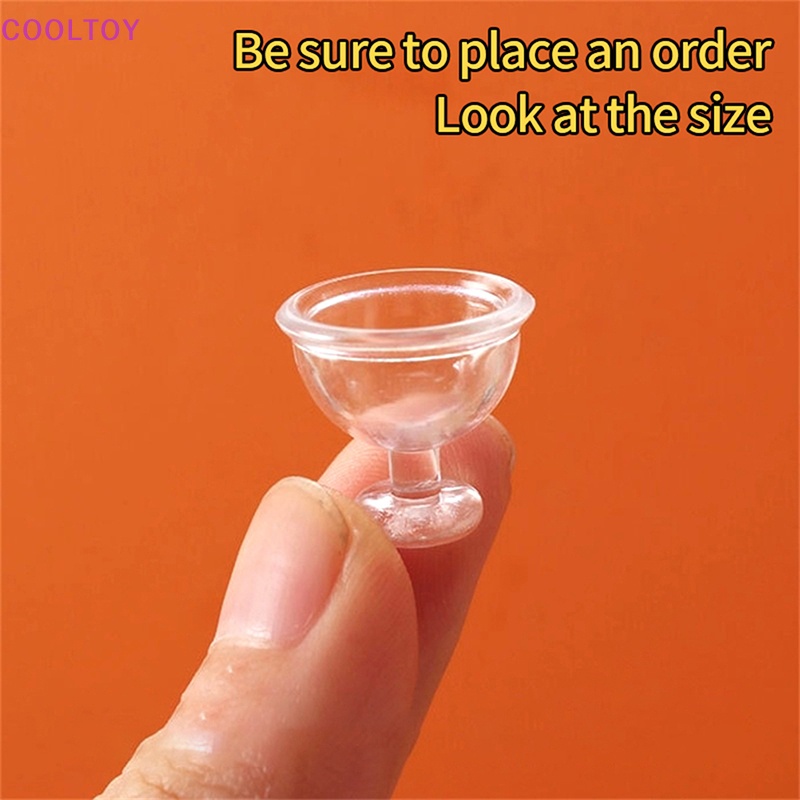 Set 4 Ly Nước Bán Trong Suốt Dùng Để Trang Trí Nhà Búp Bê 1: 12