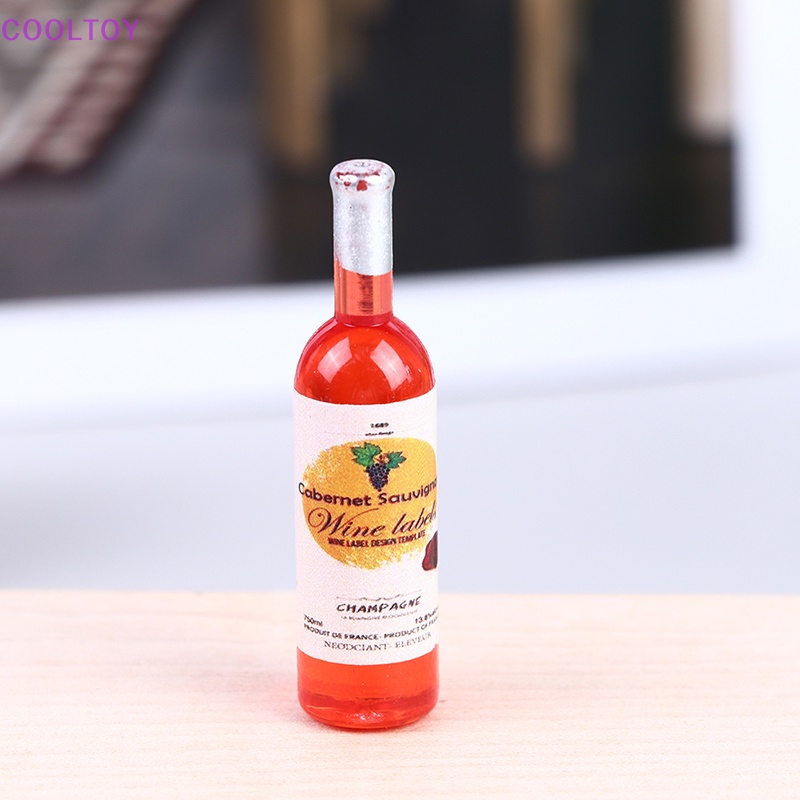 Set 5 Chai Rượu Vang Mini Tỉ Lệ 1: 12 Dùng Để Trang Trí Nhà Búp Bê