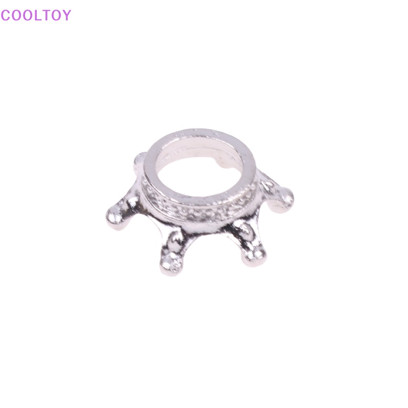 Set 2 Vương Miện Mini Bằng Nhôm Mạ Vàng / Bạc 1: 12 Trang Trí Nhà Búp Bê