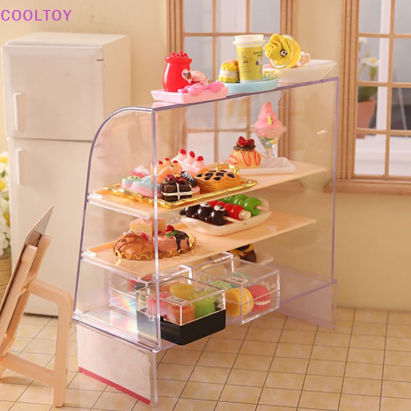 Tủ Trưng Bày Bánh Kem Nhỏ Xinh Trang Trí Nhà Búp Bê 1: 12