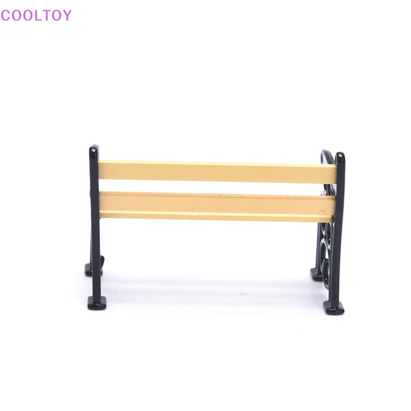 Ghế Gỗ Kim Loại Mini Trang Trí Sân Vườn Cho Nhà Búp Bê