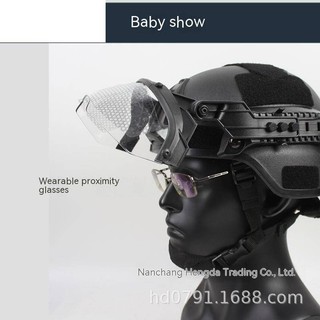 FAST Combat helmet Goggles Adjustable Explosion proof CS Wearable Myopic Glasses for MICH