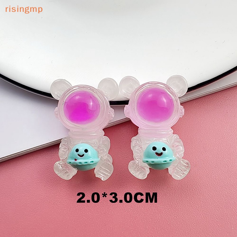 [risingmp] Set 10 Đồ Chơi Slime Trong Suốt Màu Xanh Dương Phát Sáng Hình Phi Hành Gia Đáng Yêu