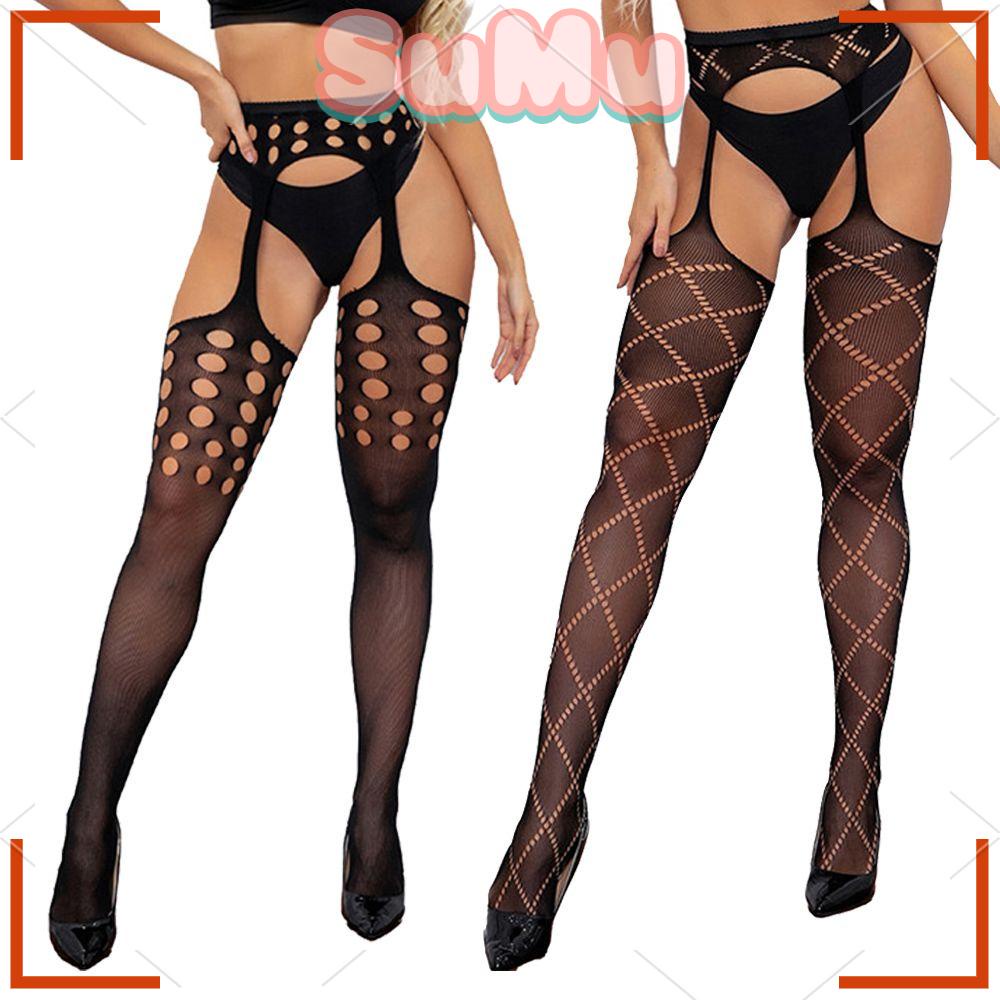 Quần Tất Lưới Đen Họa Tiết Hoa Gợi Cảm Cho Nữ