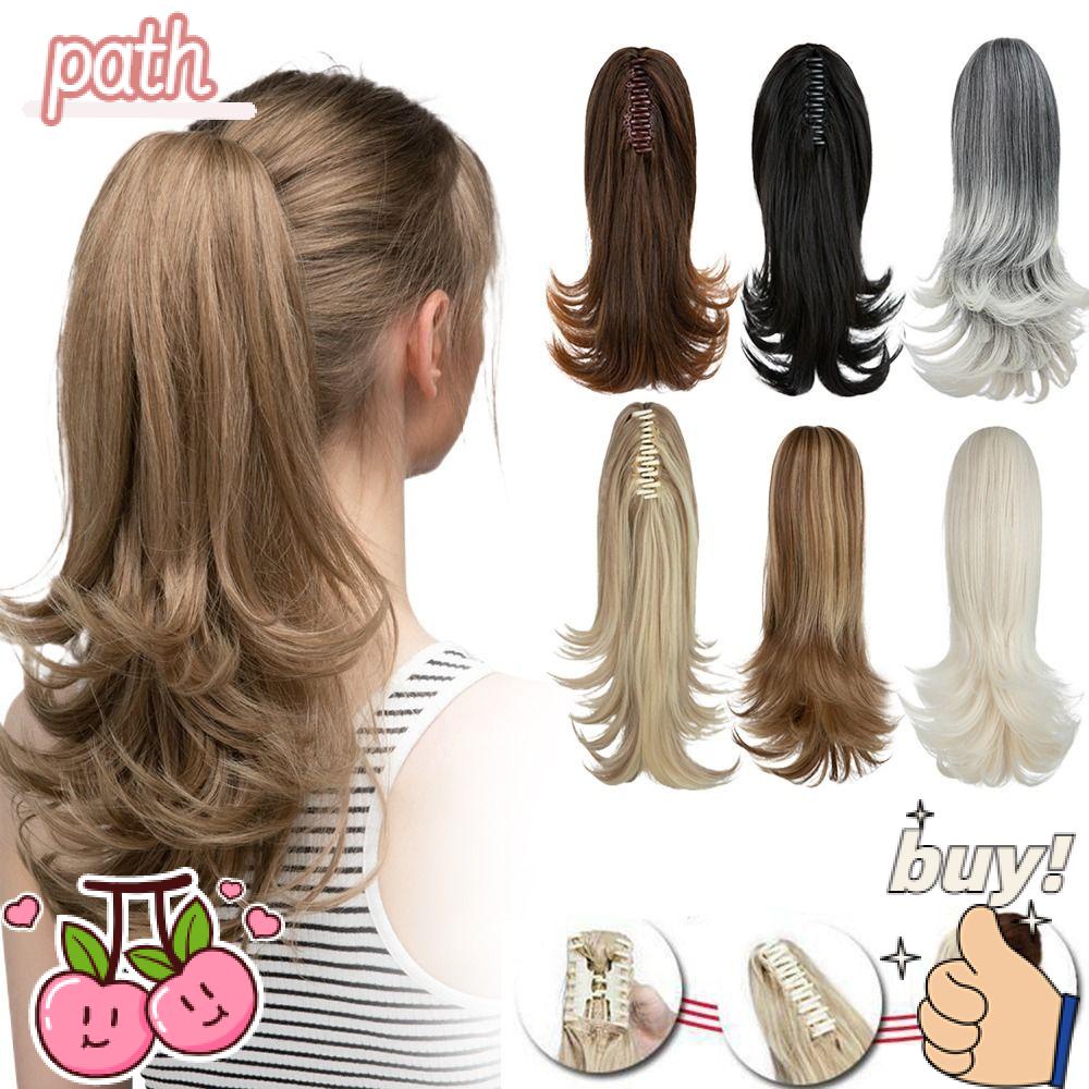 PATH Tóc Giả Đuôi Ngựa Xoăn Bằng Sợi Tổng Hợp Dành Cho Nữ