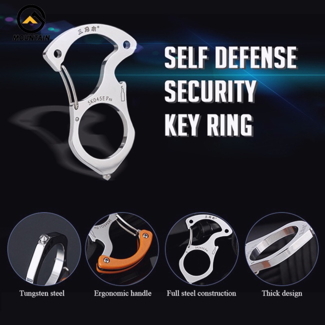 Móc Chìa Khóa Xe Hơi Bằng Thép Không Gỉ Hình Nón Đa Năng Tiện Dụng Cho Nam