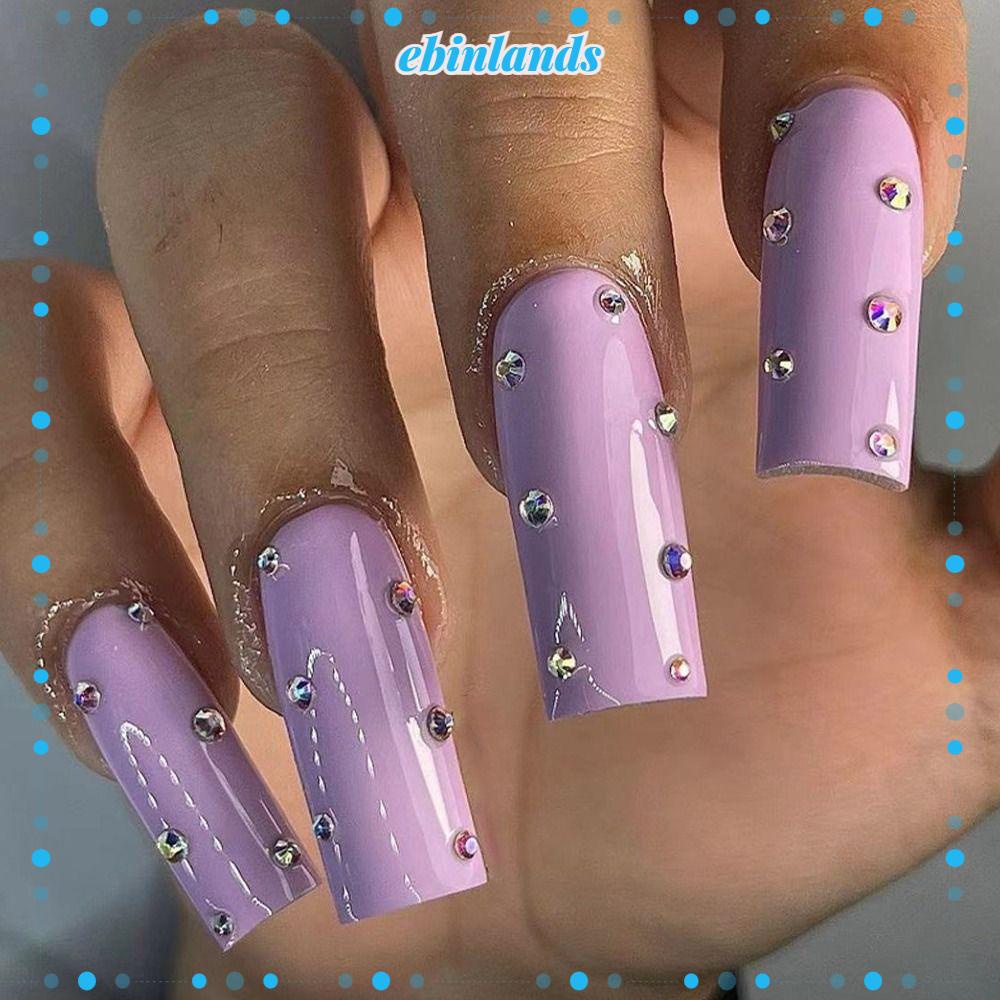 Set 24 Móng Tay Giả Dạng Nhấn Phong Cách Punk|Đầm Nữ Phong Cách Thời Trang Pháp Cá Tính