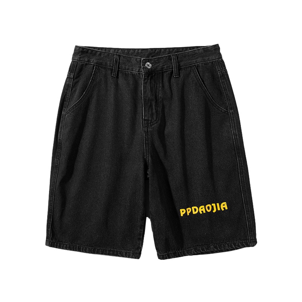 Quần Short Denim In Họa Tiết Thời Trang Mùa Hè Cho Nam