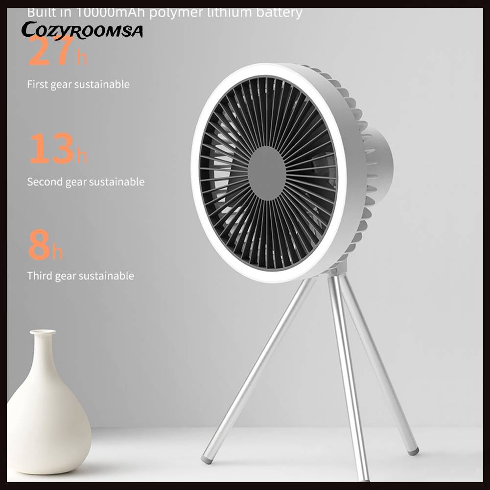 Quạt Làm Mát Để Bàn 3 Tốc Độ 10000mAh Cắm Trại Ngoài Trời