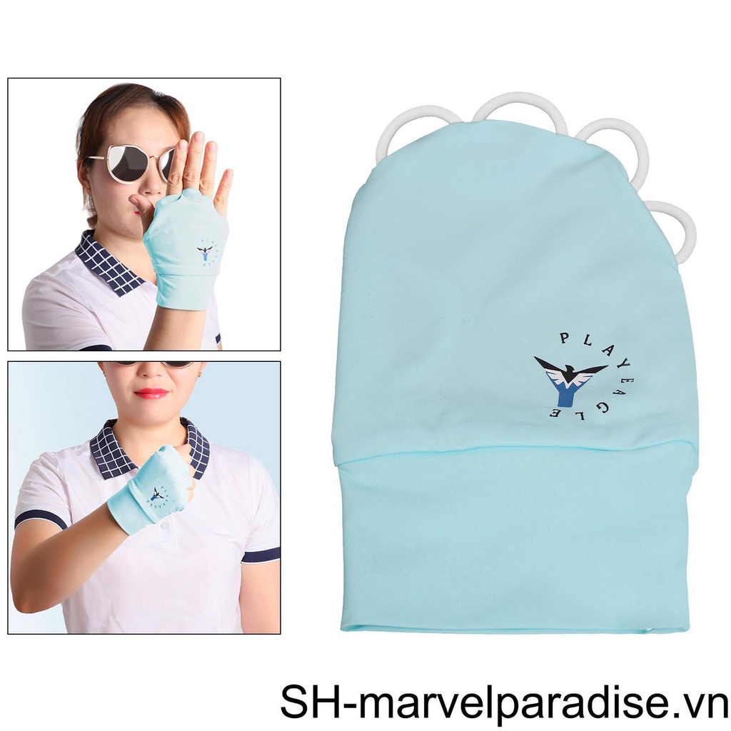 Găng Tay Chơi Golf / Câu Cá Chống Tia UV Bảo Vệ Trái Màu Trắng Cho Nam Và Nữ
