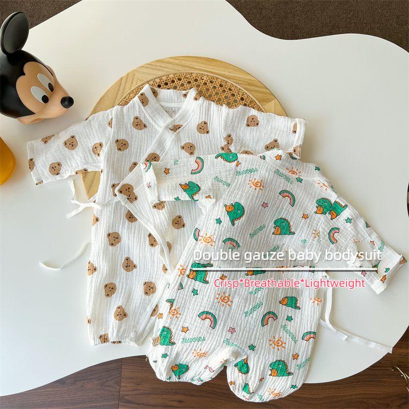 Bộ Body Cho Bé Trai Bộ Body Cho Bé Sơ Sinh Jum Cho Bé Gái Áo Liền Quần Tay Dài Bằng Cotton In Họa Tiết Hoạt Hình Động Vật Dễ Thương Thời Trang Mùa Hè Cho Bé Sơ Sinh