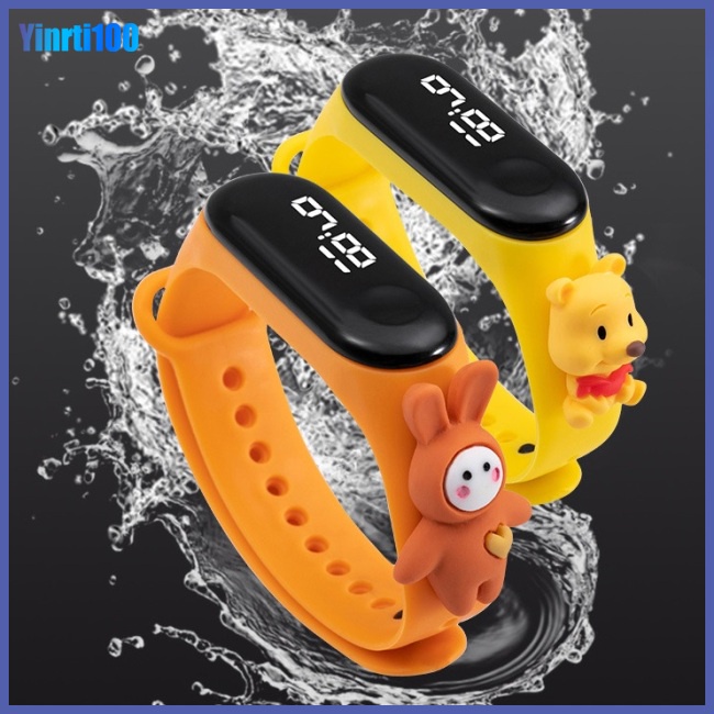 Vòng Đeo Tay Thông Minh Yinrti Có Đèn Led Cảm Ứng Bằng Nhựa Chống Thấm Nước