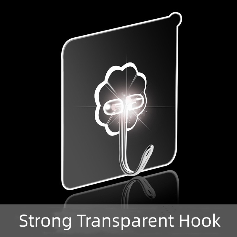 Móc Treo Đồ Dán Tường Bằng Thép Không Gỉ Trong Suốt Siêu Chắc Đa Năng