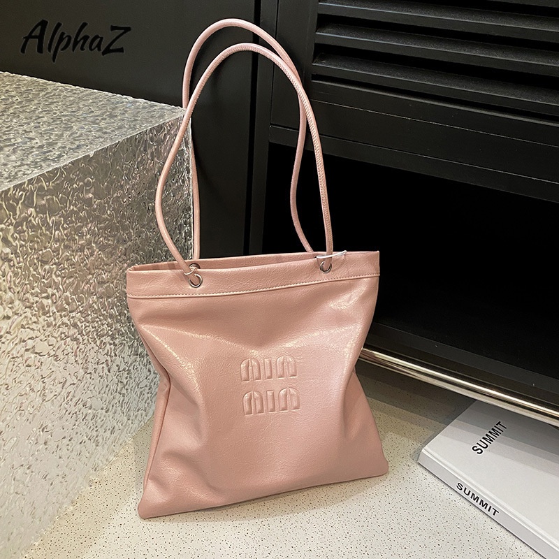 Alphaz Túi Xách Cỡ Lớn Màu Trơn Thời Trang Đơn Giản