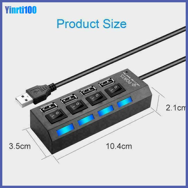 Bộ Chia 4 Cổng Usb 2.0 Tốc Độ Cao Cho Máy Tính