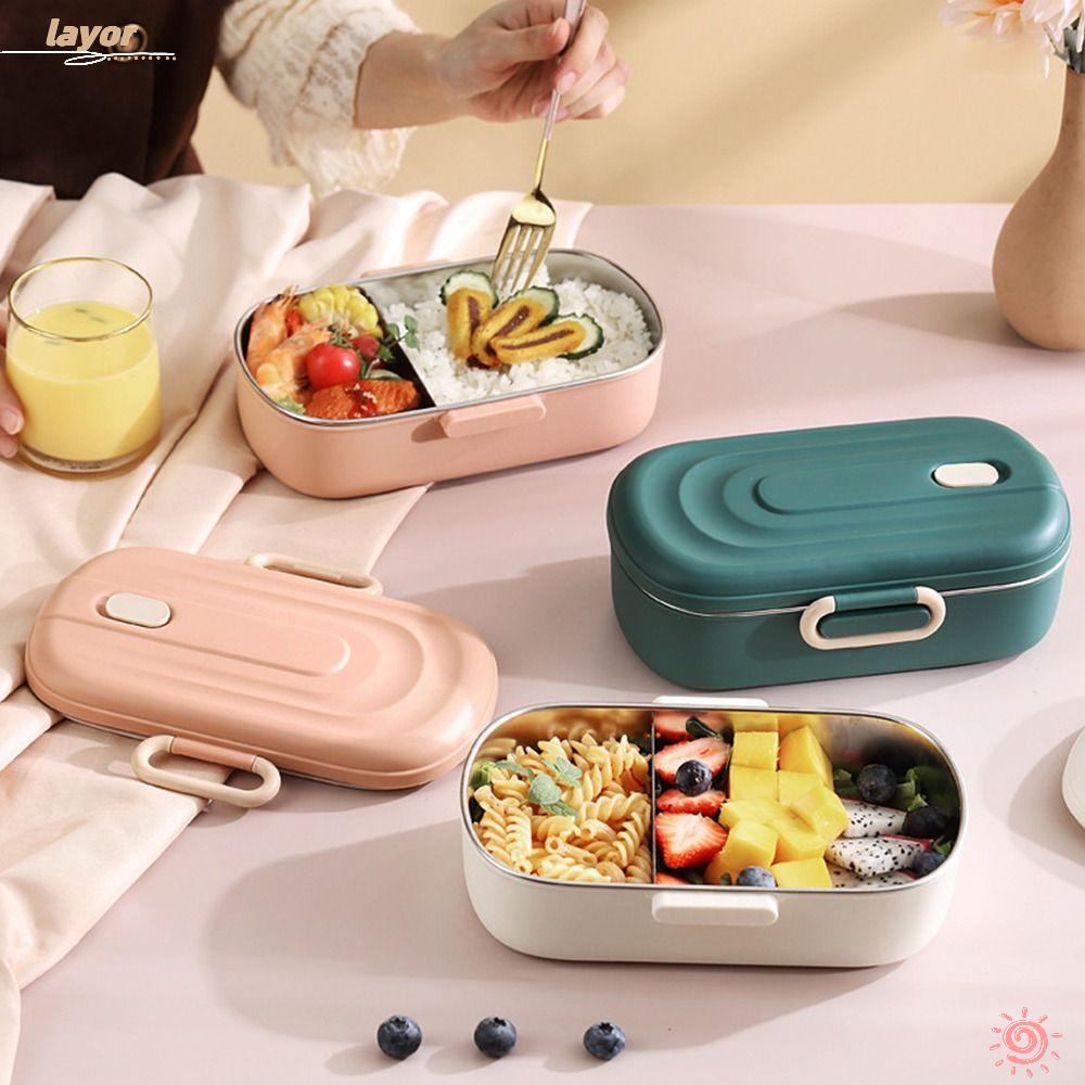 Hộp Đựng Cơm Trưa Hình Chữ Nhật Thiết Kế Nhỏ Gọn Tiện Dụng Cho Học Sinh / Nhân Viên Văn Phòng