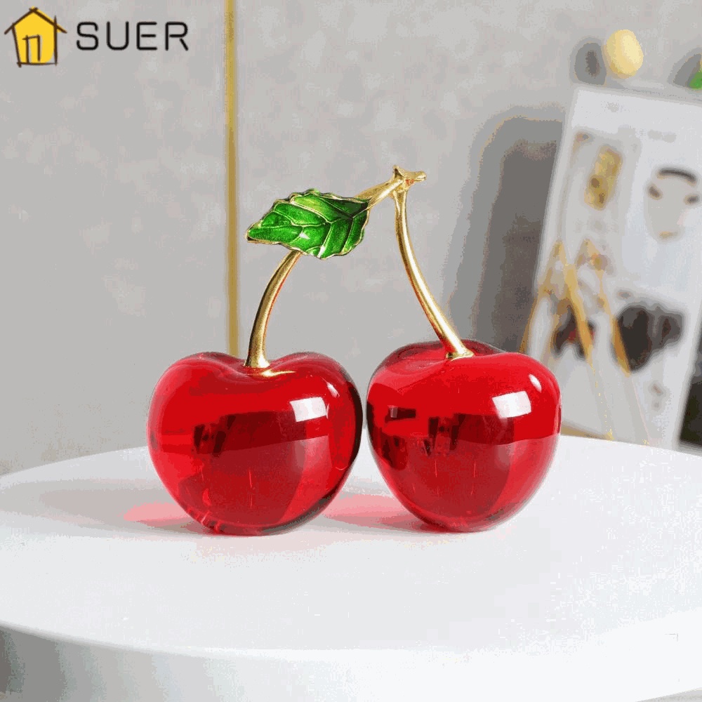 Suenin 1 Cái Trang Trí Kính Trái Cherry|Phụ Kiện Trang Trí Nhà Cửa Kiểu Dáng Độc Đáo Sáng Tạo