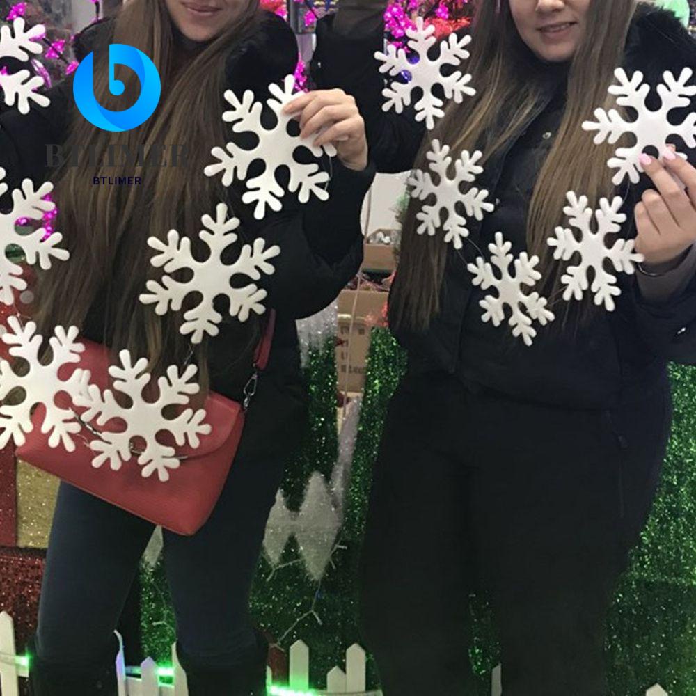 Bong Bóng Hình Bông Tuyết Trang Trí Cây Thông Giáng Sinh DIY Mới