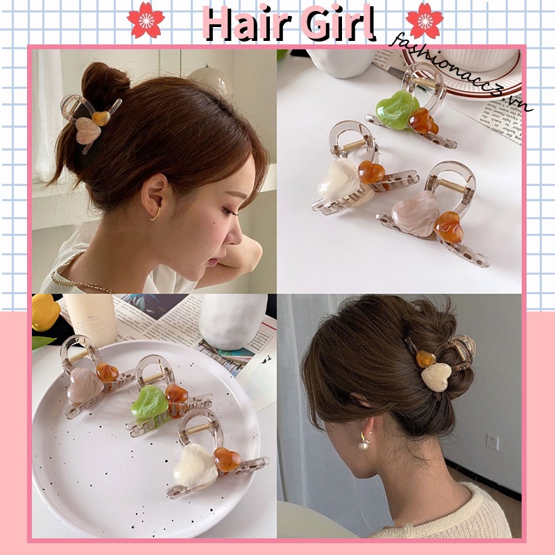 Kẹp Tóc Hình Trái Tim Phong Cách Mới Mùa Hè 2023