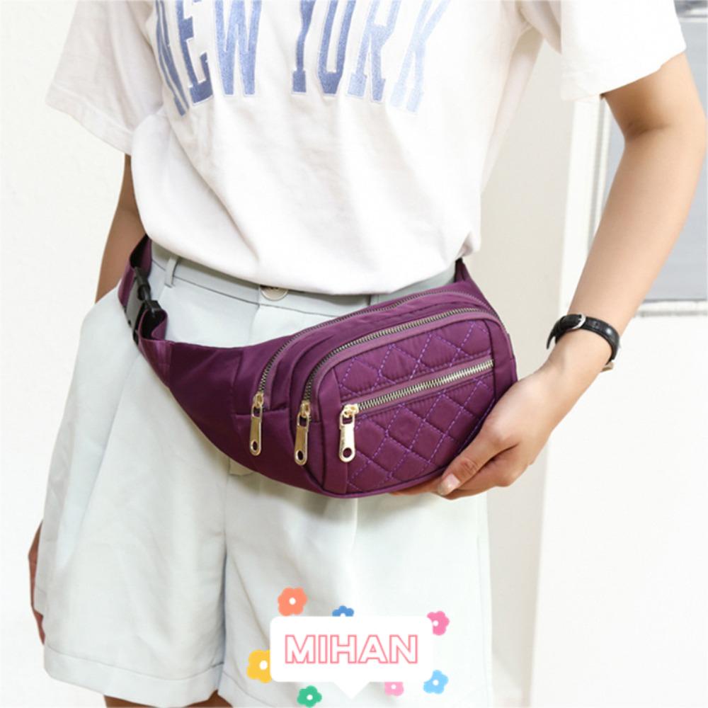 Túi Đeo Chéo Vai Đựng Cơm Trưa Bằng Vải Oxford Họa Tiết Kẻ Ô Thời Trang MIHAN1 Dành Cho Nam Và Nữ