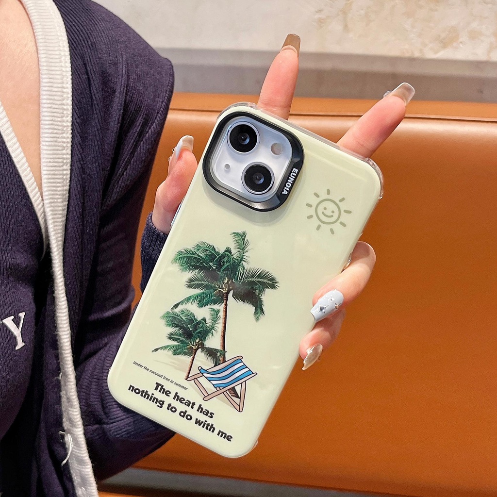 Ốp Điện Thoại Tpu Dẻo Họa Tiết Cây Dừa Độc Đáo Thời Trang Cho iPhone 14 13 12 11 Pro Max