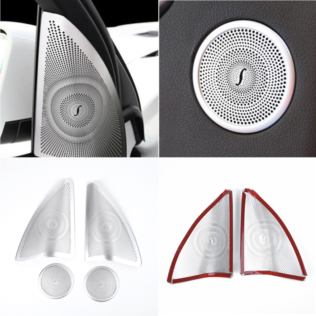 Vỏ Bọc Loa Bằng Hợp Kim Nhôm Màu Bạc Cho Benz W166 ML X166 GL-CLass GLE