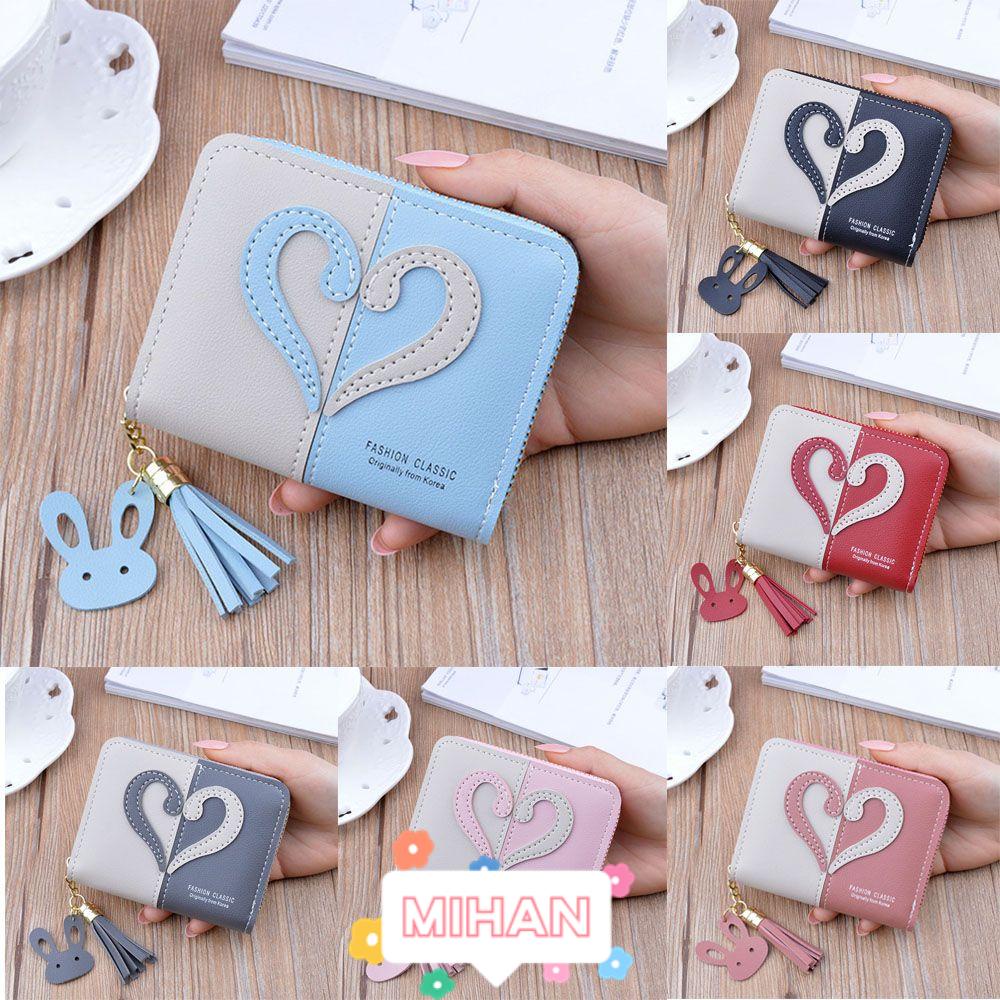 Ví Đựng Tiền Xu / Thẻ Phối Màu Tương Phản Thời Trang MIHAN1 Cho Nữ