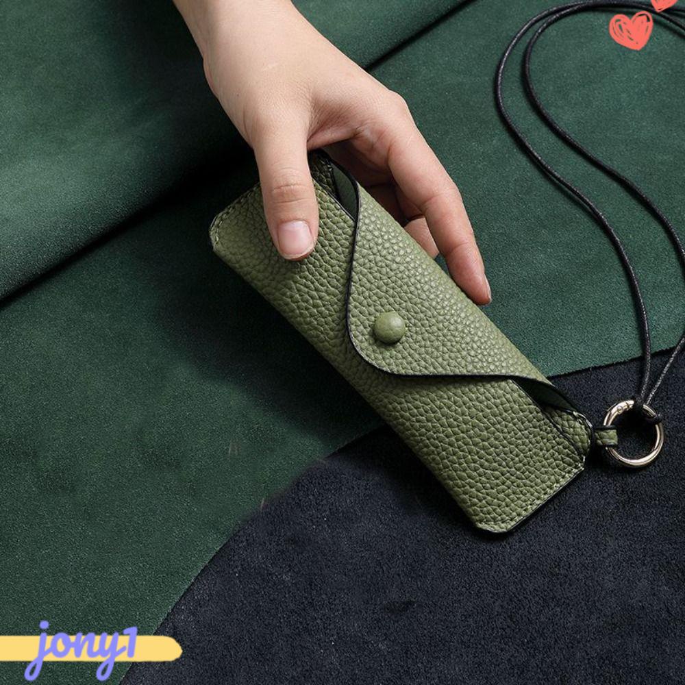 Túi Đựng Mắt Kính Bằng Da PU Kèm Dây Đeo Tiện Dụng