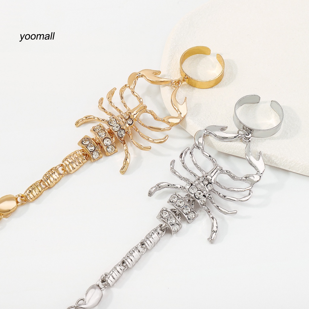 Yo / Vòng Tay Nối Hình Động Vật Đính Đá Zircon Giả Mạ Điện Không Phai Màu Trang Trí Tiệc Tùng Cho Nữ