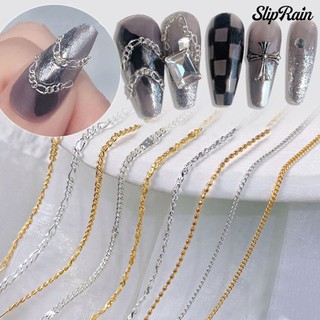 ❤chuỗi dây xích kim loại 3d đa năng trang trí móng tay diy