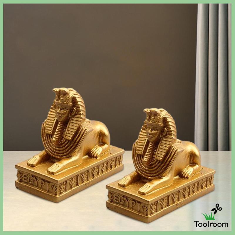 [Toolroom] Set 2 Bức Tượng Pharaoh Để Bàn Trang Trí