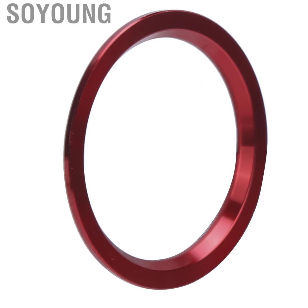 Soyoung Start Button Ring Trim  Corrosion Resistant Ignition Aluminum Alloy Replacement for Q5 8R 2009-2017 Car Interior