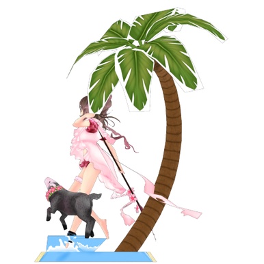 Mô hình giấy anime girl Anime Game  Eyjafjalla Summer Skin