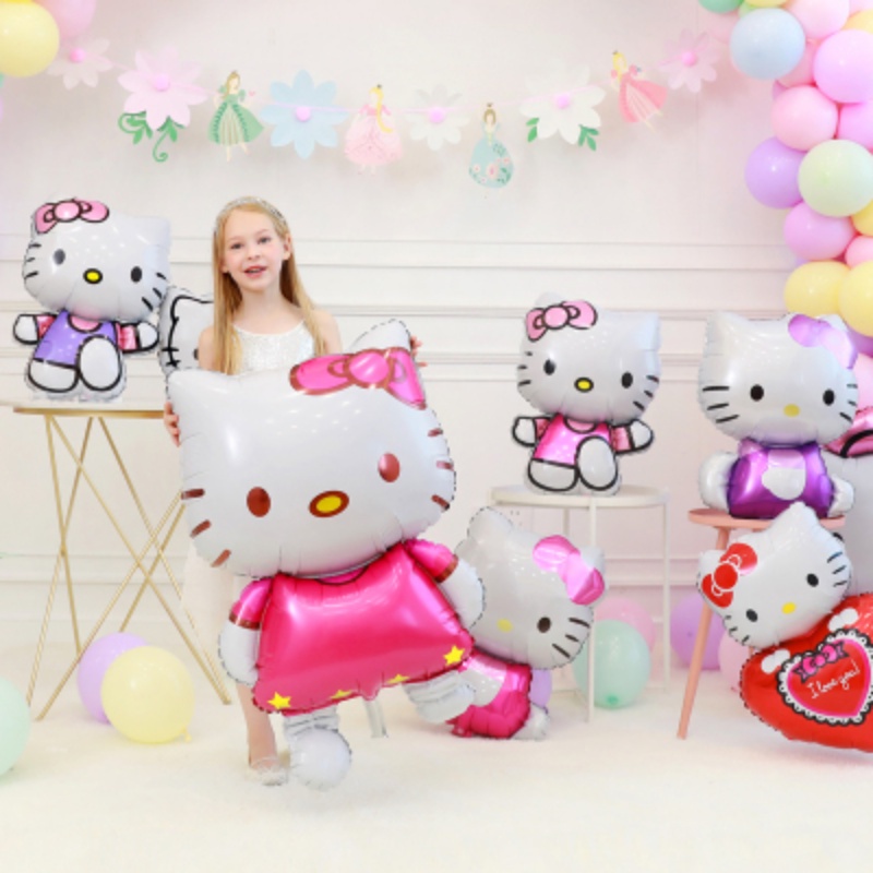 Mini Hoạt Hình Thiên Thần Hello Kitty Đáng Bóng Bé Gái Mèo Bóng Bữa Tiệc Sinh Nhật Vui Vẻ Cho Bé Trang Trí Đồ Chơi Bóng