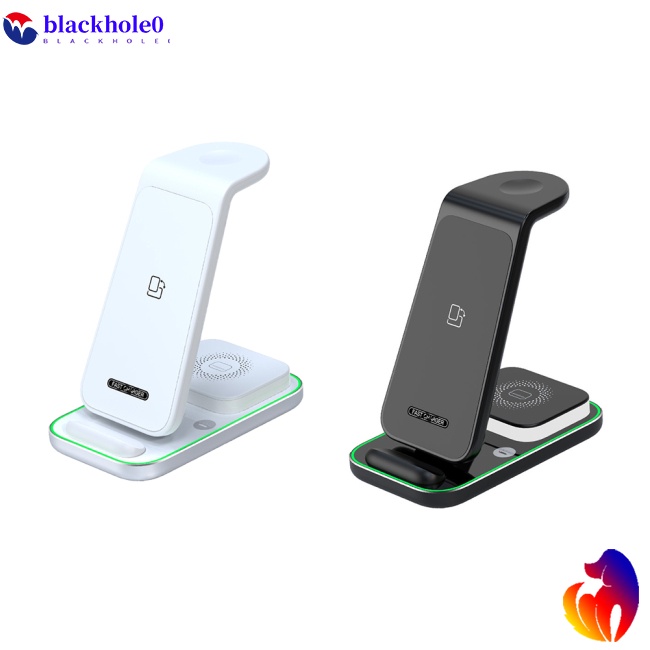 Đế Sạc Không Dây Đa Năng Có Đèn Led Cho Điện Thoại Di Động / Đồng Hồ / Tai Nghe