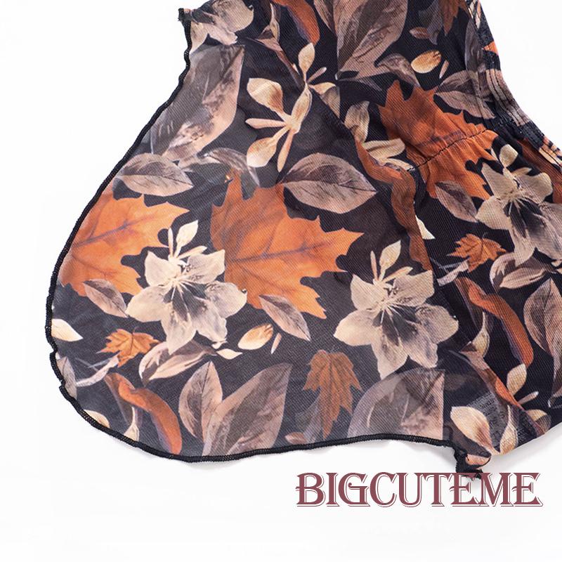 [] - Áo Croptop Không Tay Hở Lưng Cột Dây Ôm Dáng Họa Tiết Hoa Thời Trang Mùa Hè Đường Phố Cho Nữ