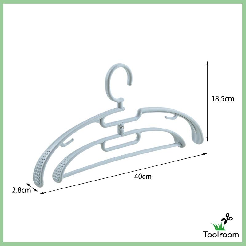 Set 6 Móc Treo Quần Áo Hai Tầng Tiết Kiệm Không Gian