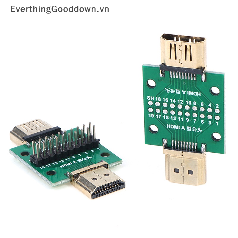 Everthinggooddown 1 Bảng Mạch Thử Nghiệm Cổng HDMI Đực Và Cái MINI PCB 2.54mm vn