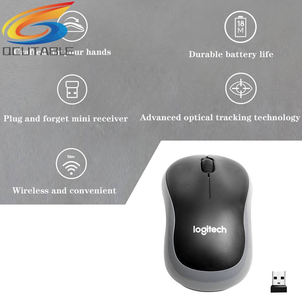 Chuột Quang Gaming Logitech M185 2.4 GHz Không Dây, 3 NúT BấM 1000DPI