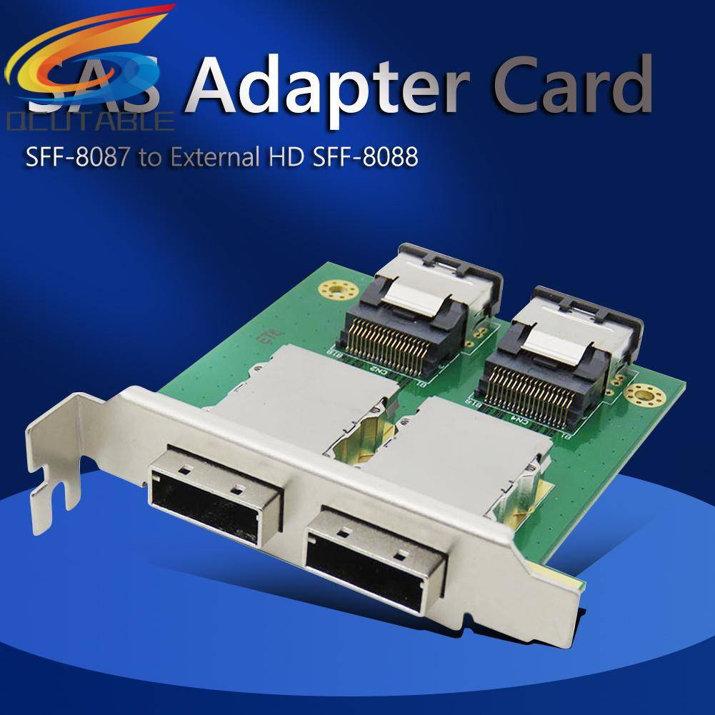 Bộ Chuyển Đổi SAS 2 Cổng Mini SFF-8087 Sang HD SFF-8088 PCI SAS