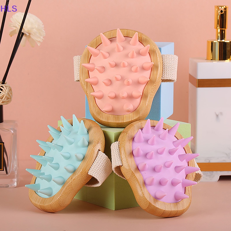 Bàn Chải Massage Da Đầu Cầm Tay Hình Tròn Tiện Dụng