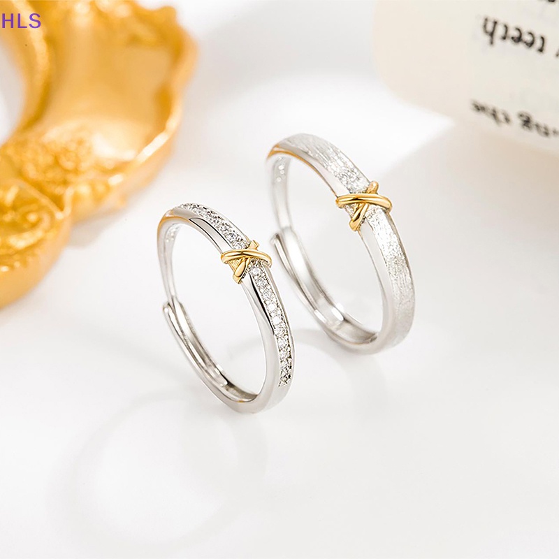 Nhẫn Cặp Đính Đá Zircon Phong Cách Hàn Quốc Thời Trang