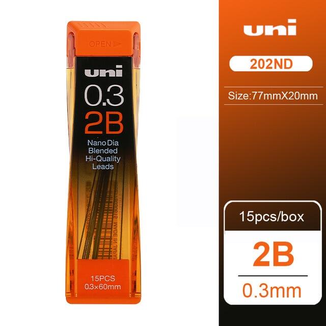 1 Bút Chì Bấm Siêu Cứng UNI Lead 0.3 / 0.5 / 0.7 / 0.9-202ND HB2B / 2H / 3B / 4B