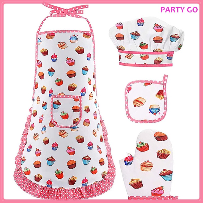 Bộ Tạp Dề + Nón Xinh Xắn Cho Bé Trai Gái